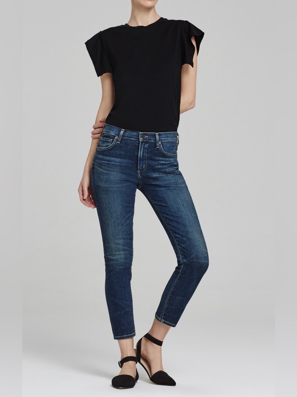 Citizens of Humanity - Agnes Mid Rise Crop Slim Straight Euclid Like New